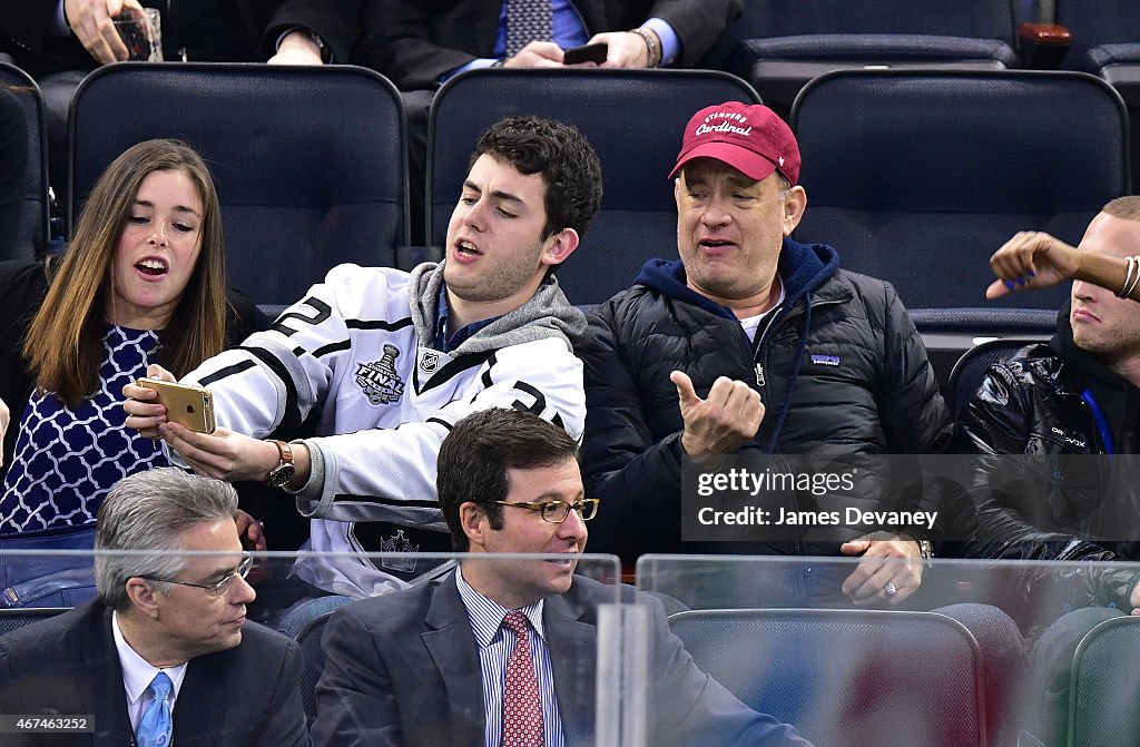 Celebrities Attend Los Angeles Kings Vs New York Rangers Game - March 24, 2015