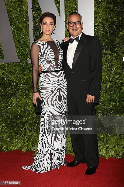 Anette Michel and Gregorio Jimenez attend the Vanity Fair México magazine launch at Casa Del Lago on March 24, 2015 in Mexico City, Mexico.