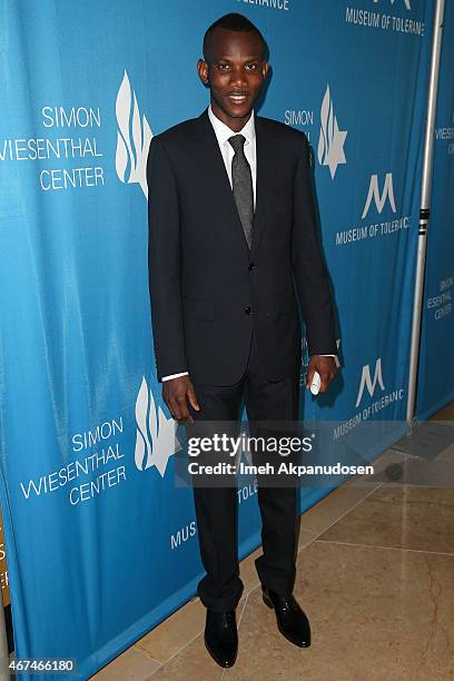 Lassana Bathily attends the Simon Wiesenthal Center 2015 National Tribute Dinner honoring Harvey Weinstein at The Beverly Hilton Hotel on March 24,...