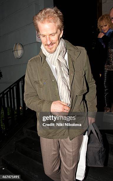 Matthew Modine is seen leaving the Voena Gallery, Mayfair on February 6, 2014 in London, England.