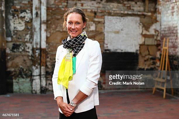 Samantha Stosur of Australia poses for a portrait before the official dinner ahead of the Fed Cup Tie between Australia and Russia on February 6,...