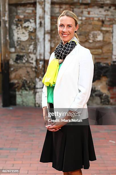 Australian captain Alicia Molik poses for a portrait before the official dinner ahead of the Fed Cup Tie between Australia and Russia on February 6,...