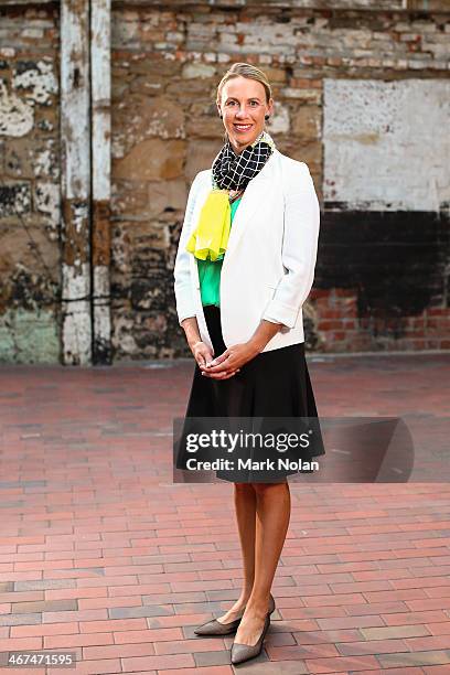 Australian captain Alicia Molik poses for a portrait before the official dinner ahead of the Fed Cup Tie between Australia and Russia on February 6,...