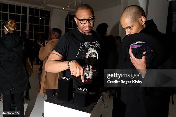 Bernard James attends the Dreu & Bernard James presentation during Mercedes-Benz Fashion Week Fall 2014 at Drift Studios on February 6, 2014 in New...