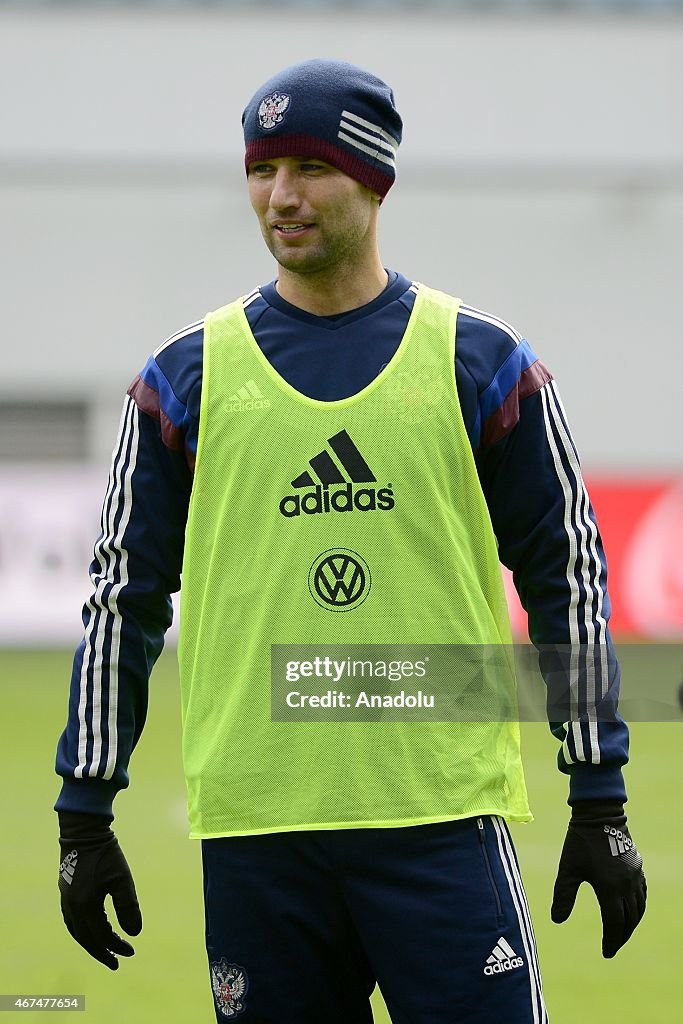 Training session of Russian national soccer team in Moscow