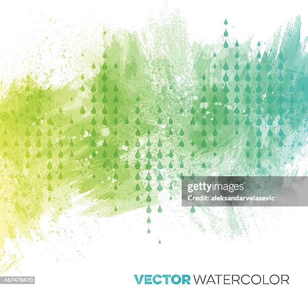 watercolor background - rain background stock illustrations