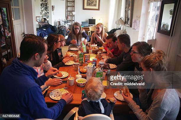 family brunch - big family dinner stock pictures, royalty-free photos & images