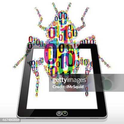 Software Bug Tablet High-Res Vector Graphic - Getty Images