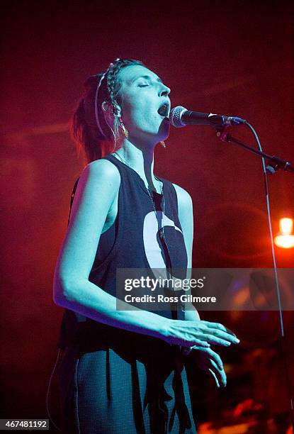 Emily Kokal of American band Warpaint performs on stage at O2 ABC Glasgow on March 24, 2015 in Glasgow, United Kingdom.