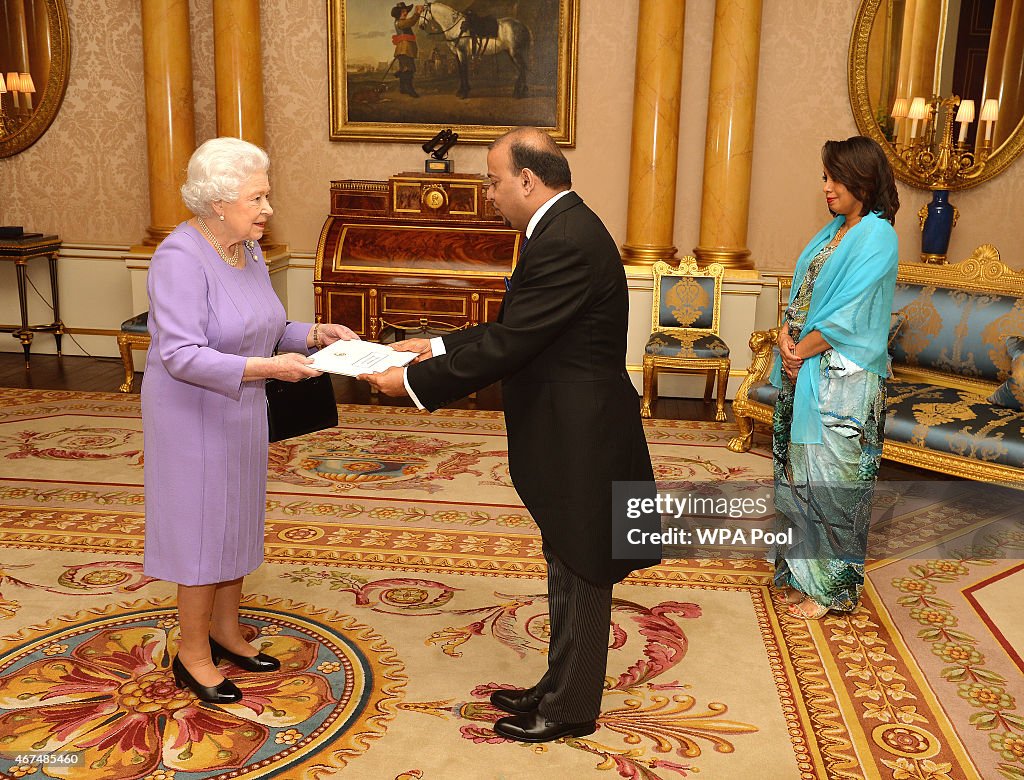 Credentials Presented By Queen Elizabeth II At Buckingham Palace