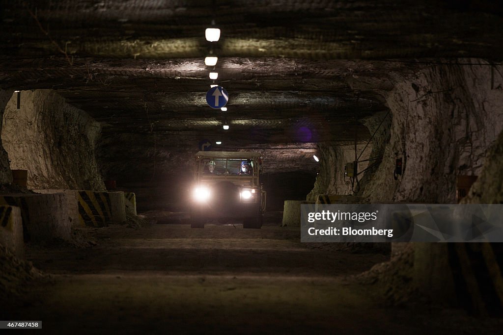 Copper Ore Mining At KGHM Polska Miedz SA's Underground Mine