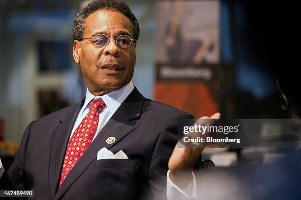 Representative Emanuel Cleaver, a Democrat from Missouri, speaks during an interview in Washington, D.C., U.S., on Wednesday, March 25, 2015....