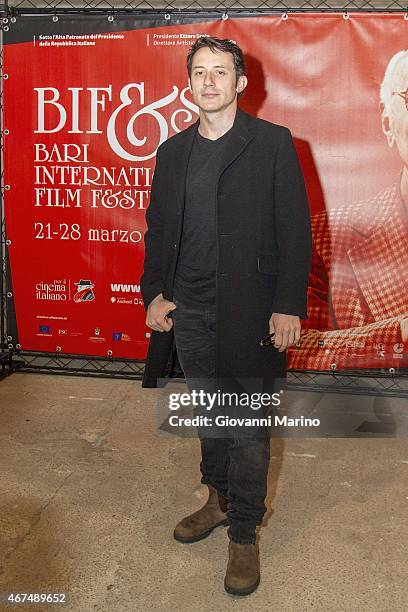 Director Michele Alhaique attends 'Senza Nessuna Piet' photocall during Bifest 2015 on March 25, 2015 in Bari, Italy.