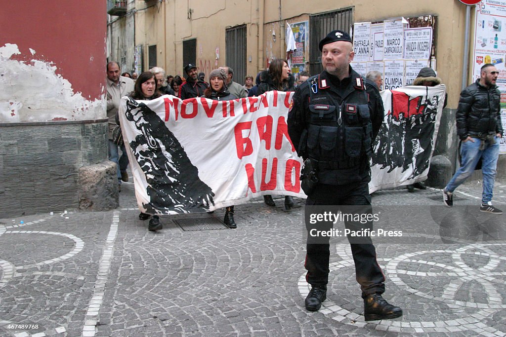 Protests in Acerra near Naples where the members of the...