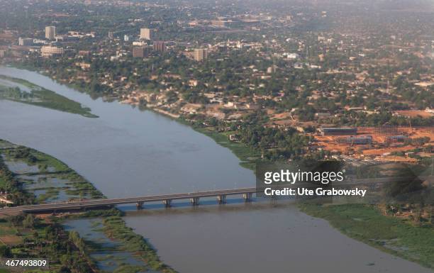 Aerial view of the Nigerian capital Niamey on December 03 in Niamey, Niger. Photo by Ute Grabowsky/Photothek via Getty Images)