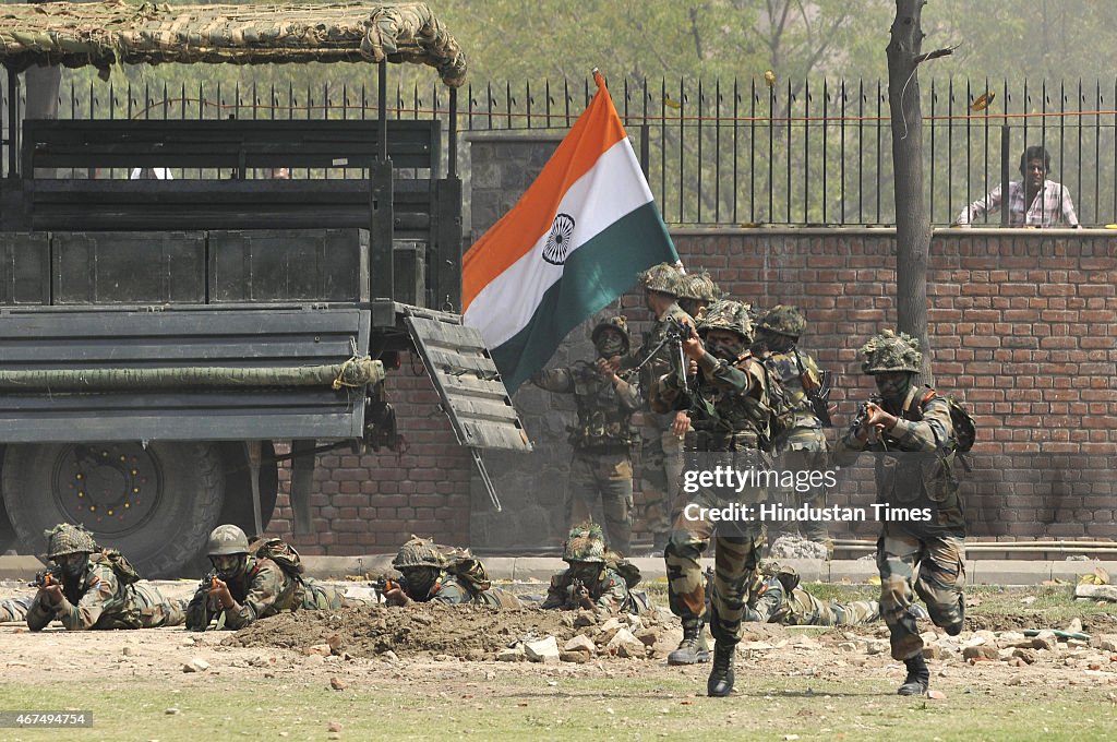 Army Mock Drill At Amity University