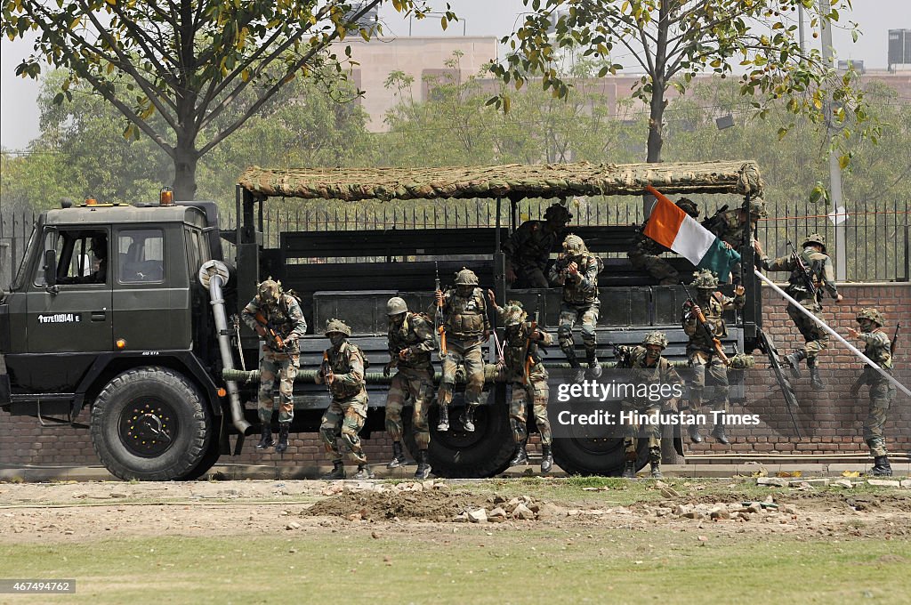 Army Mock Drill At Amity University