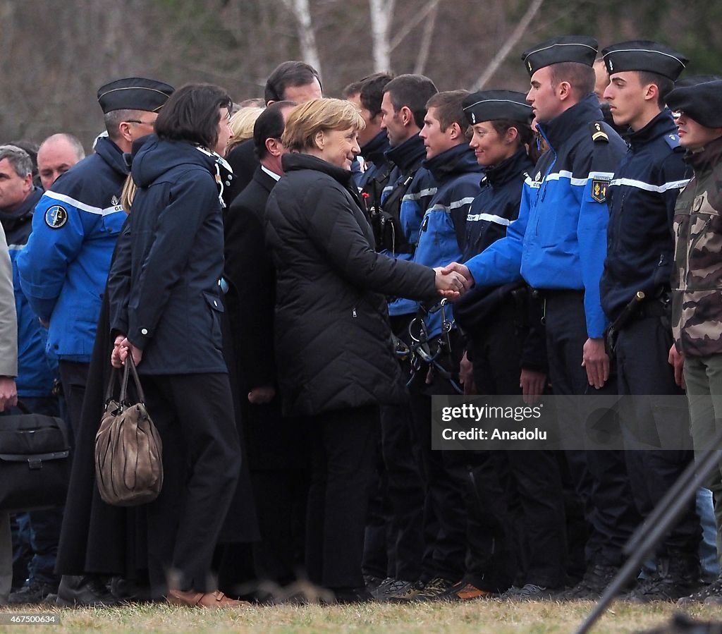 Leaders visit Germanwings crash site in France