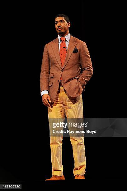 Actor Fonzworth Bentley on stage hosting the Allstate Gospel SuperFest 2015 at House Of Hope Arena on March 21, 2015 in Chicago, Illinois.