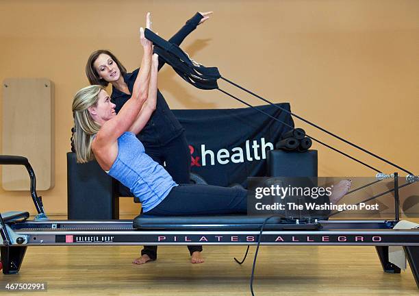 January, 10: Chris Spring and stroke victim Kris Brott demonstrate some of the exercises that have helped in Brott's recovery on Tuesday January 10,...