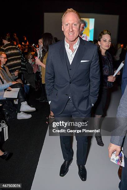 Glen Baxter attends World MasterCard Fashion Week Fall 2015 Collections Day 2 at David Pecaut Square on March 24, 2015 in Toronto, Canada.