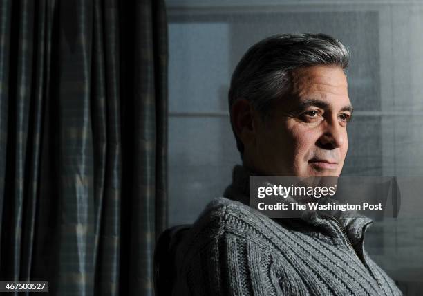 George Clooney poses for a portrait at the Carlyle, a Rosewood Hotel on Wednesday February 05, 2014 in New York, NY. He acted in and directed the new...