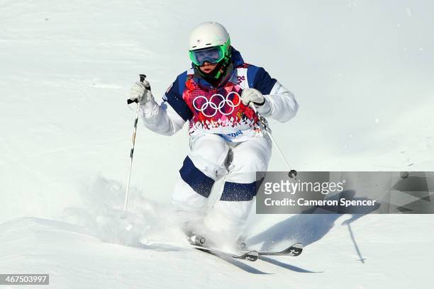 Patrick Deneen of United States in action during the Men's and Ladies Moguls official training session ahead of the the Sochi 2014 Winter Olympics at...
