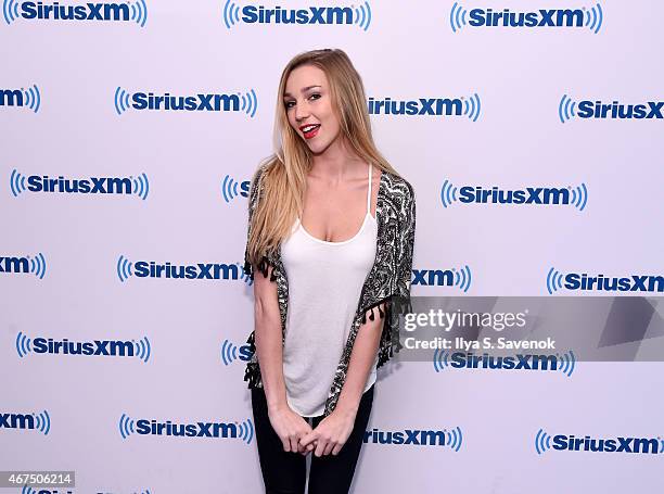 Kendra Sunderland visits the SiriusXM Studios on March 25, 2015 in New York City.