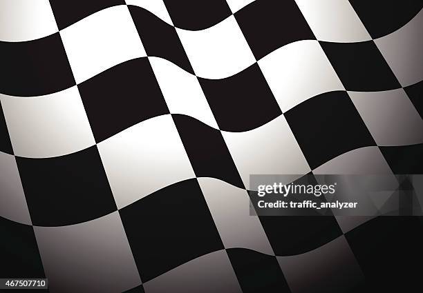 chequered flag - checkered flag stock illustrations