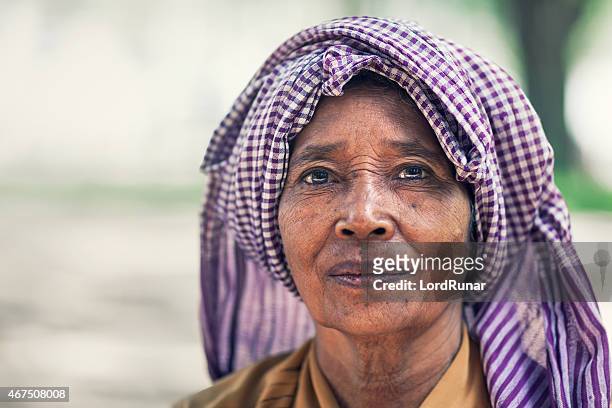 portrait of a cambodian woman - cambodian ethnicity stock pictures, royalty-free photos & images