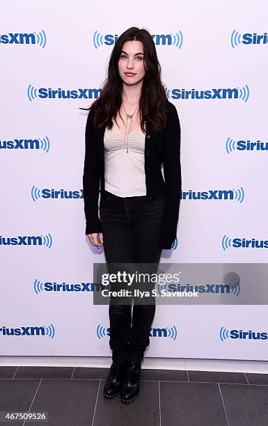 Actress Rainey Qualley visits the SiriusXM Studios on March 25, 2015 in New York City.