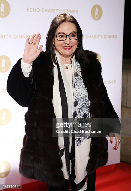 Nana Mouskouri attends the Echo Award 2015 Charity Dinner at Grill Royal on March 25, 2015 in Berlin, Germany.