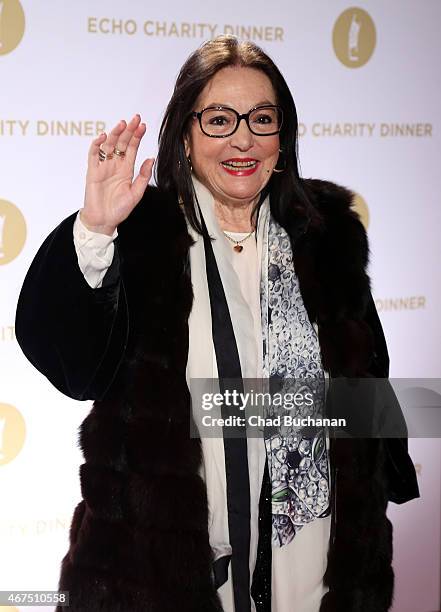 Nana Mouskouri attends the Echo Award 2015 Charity Dinner at Grill Royal on March 25, 2015 in Berlin, Germany.