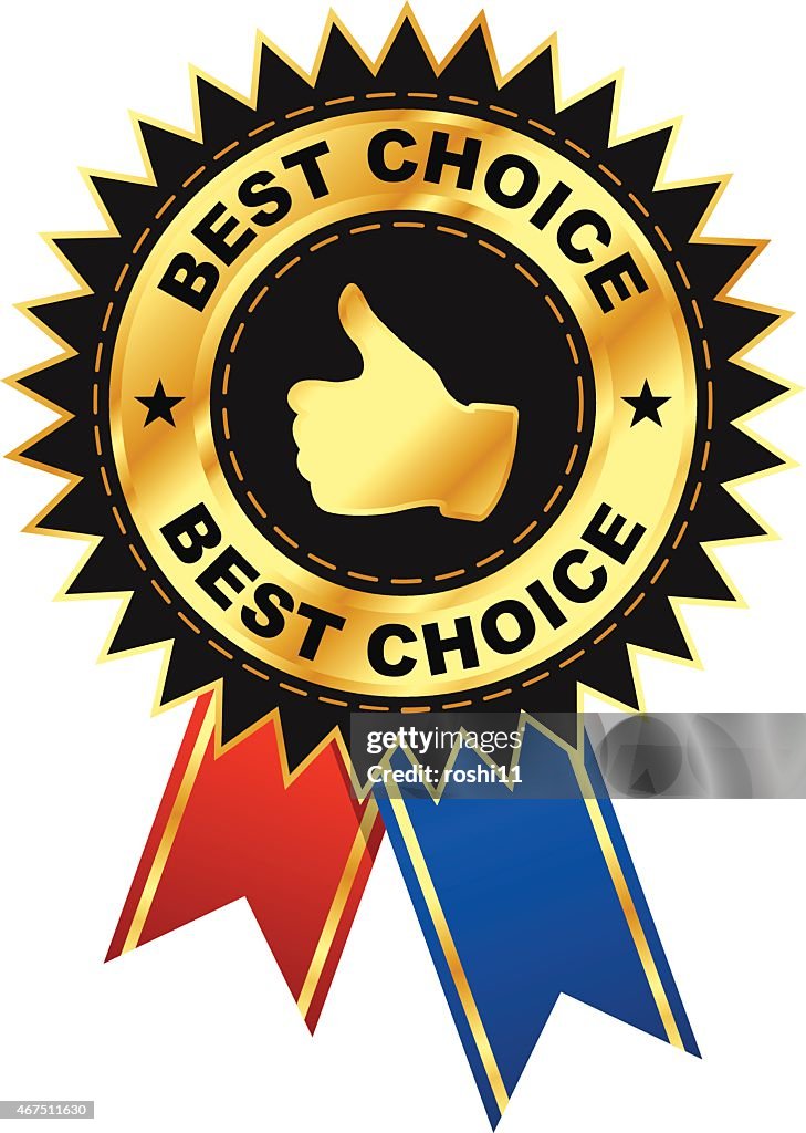 Users Choice Ribbon Best Choice Badge With Red And Blue Ribbons High-Res Vector Graphic ...