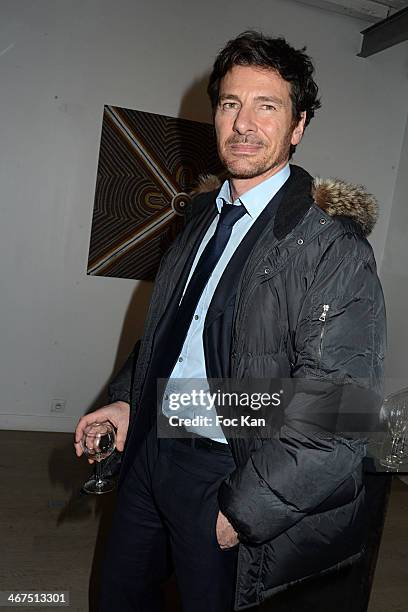 Europe 1 journalist Alexandre Kara attends the '3 Events in 1 Night' : Galerie Art Roch Launch Party At Galerie Art Roch on February 6, 2014 in...