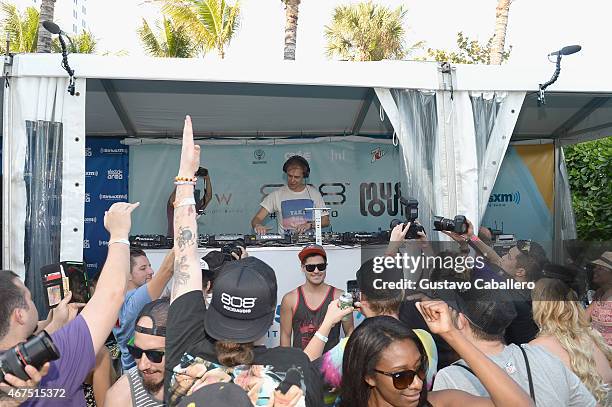 Armin van Buuren performs at the SiriusXM's "UMF Radio" Broadcast Live from the SiriusXM Music Lounge at W Hotel on March 25, 2015 in Miami, Florida.