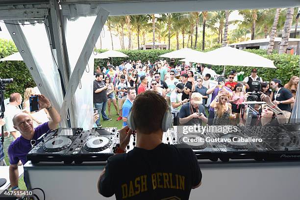 Dash Berlin performs at the SiriusXM's "UMF Radio" Broadcast Live from the SiriusXM Music Lounge at W Hotel on March 25, 2015 in Miami, Florida.