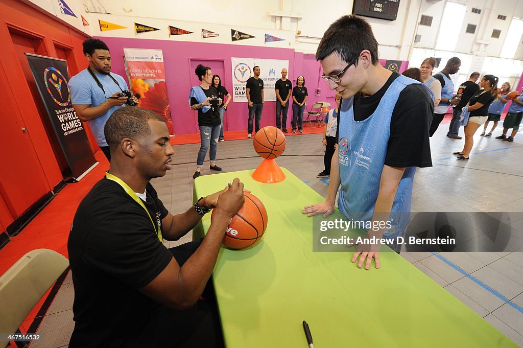 Chris Paul Special Olympics Basketball Clinic