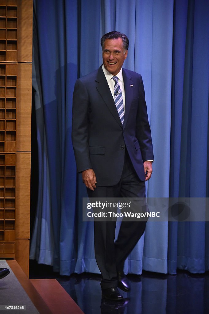 Mitt Romney Visits "The Tonight Show Starring Jimmy Fallon"