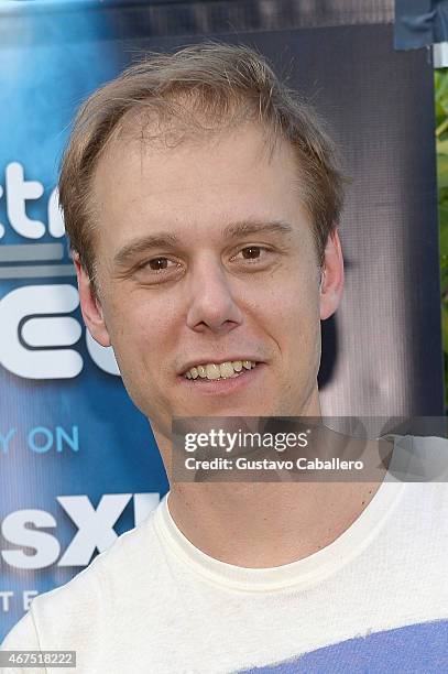 Armin Van Buuren attends the SiriusXM's "UMF Radio" Broadcast Live from the SiriusXM Music Lounge at W Hotel on March 25, 2015 in Miami, Florida.