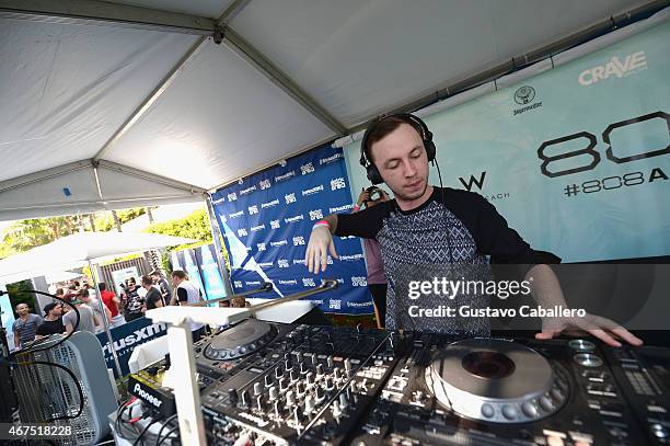 Andrew Rayel performs at the SiriusXM's "UMF Radio" Broadcast Live from the SiriusXM Music Lounge at W Hotel on March 25, 2015 in Miami, Florida.