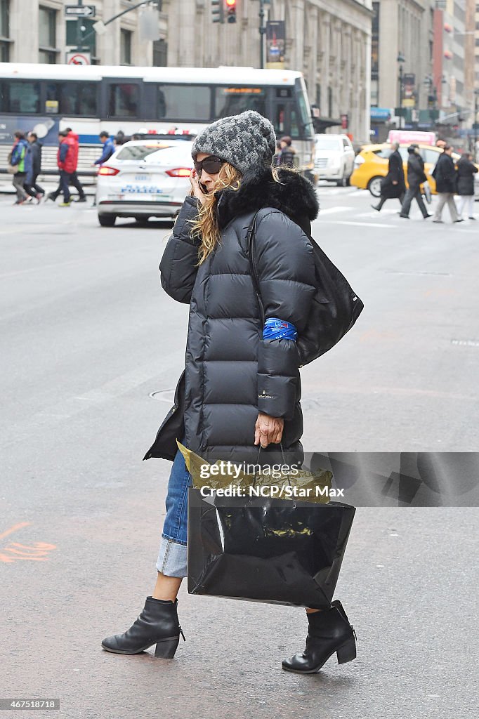 Celebrity Sightings In New York City - March 25, 2015