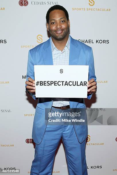 Former NBA Forward Robert Horry attends the Sports Spectacular Luncheon, Benefiting Cedars-Sinai at The Beverly Hilton Hotel on March 25, 2015 in...