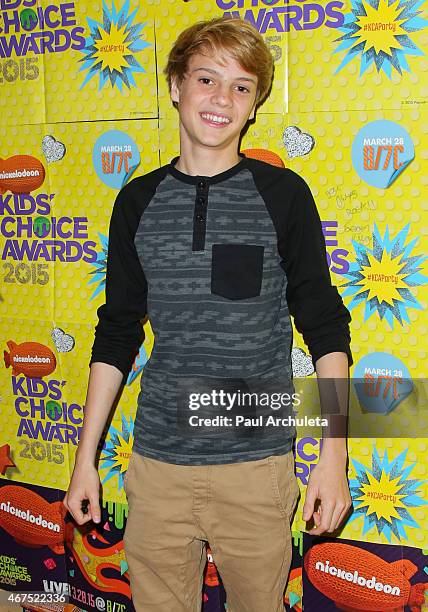 Actor Jace Norman attends Nickelodeon's talent bring The Kids Choice Awards experience to Children's Hospital Los Angeles at The Children's Hospital...