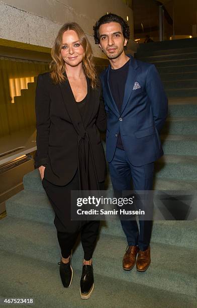 Stella McCartney and Imran Amed attend an interview for The Business of Fashion on March 25, 2015 in London, England.