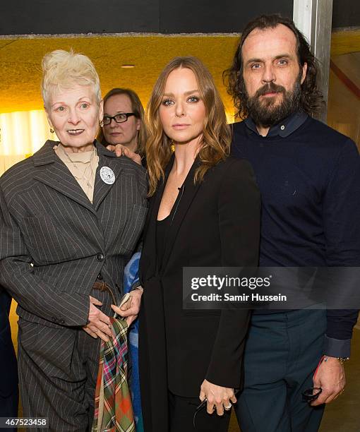 Stella McCartney , Dame Vivienne Westwood and Andreas Kronthaler attend a Stella McCartney interview with Imran Amed of The Business of Fashion on...