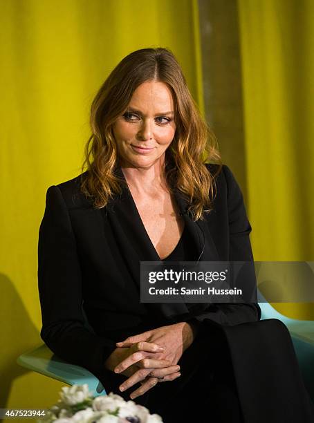 Stella McCartney attends an interview with Imran Amed of The Business of Fashion on March 25, 2015 in London, England.