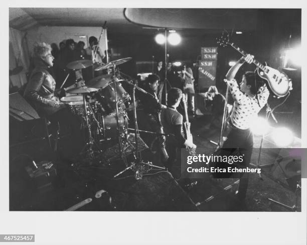 American punk band Johnny Thunders and the Heartbreakers on stage, London, England, circa 1975-1978.