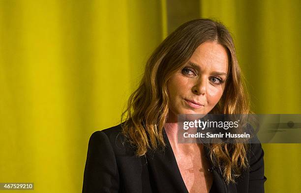 Stella McCartney attends an interview with Imran Amed of The Business of Fashion on March 25, 2015 in London, England.