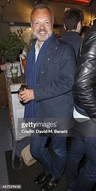 Graham Norton attends as Orlebar Brown & Emilio Pucci launch their exclusive collaboration collection at Selfridges on March 25, 2015 in London,...